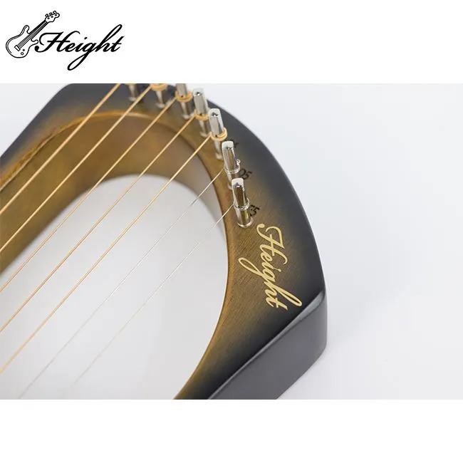 wooden lyre harp