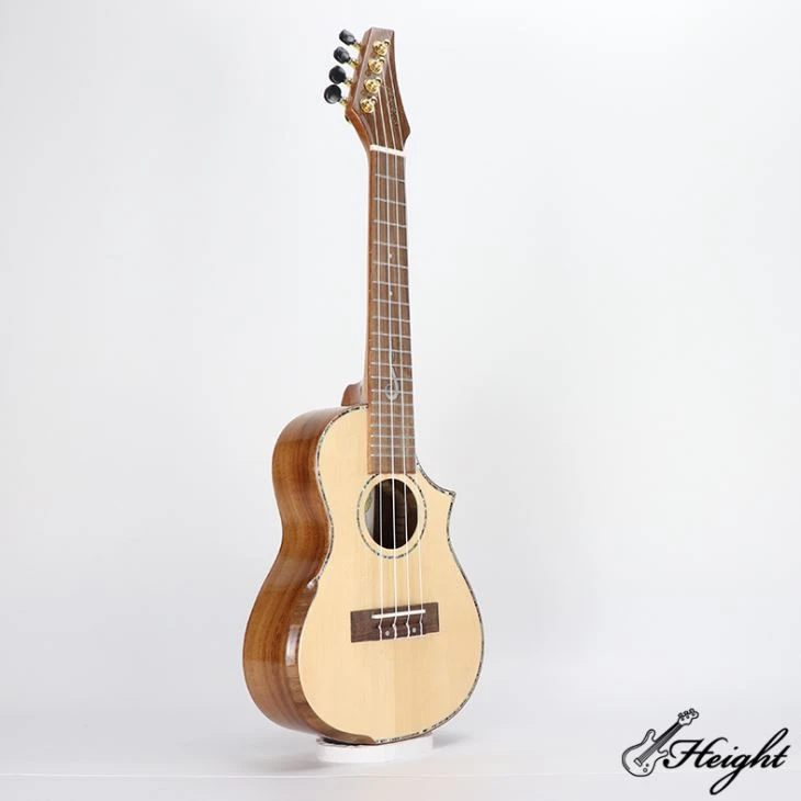 23 Inch Big Cutaway Style Solid Spruce Wood Ukulele